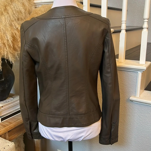 Kut From The Kloth Gray Vegan Leather Jacket Size Small - Picture 4 of 7